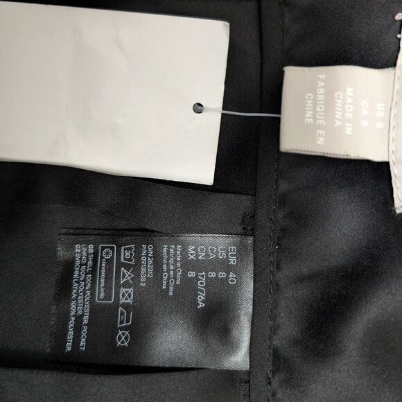 H&M NWT Black puffy knee length party skirt size 8 - Picture 4 of 9